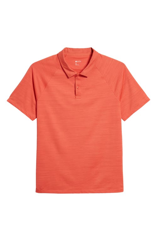 Shop Zella Chip Performance Golf Polo In Red Cayenne