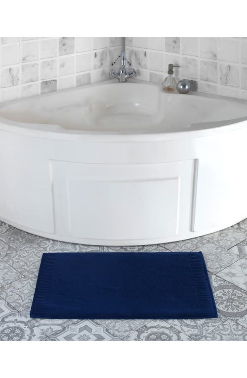 Brooks Brothers Border Bath Mat In Navy