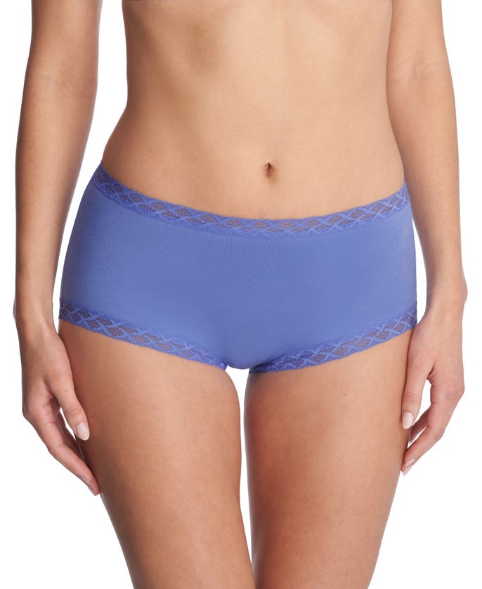 Shop Natori Bliss Cotton Full Brief In French Blue