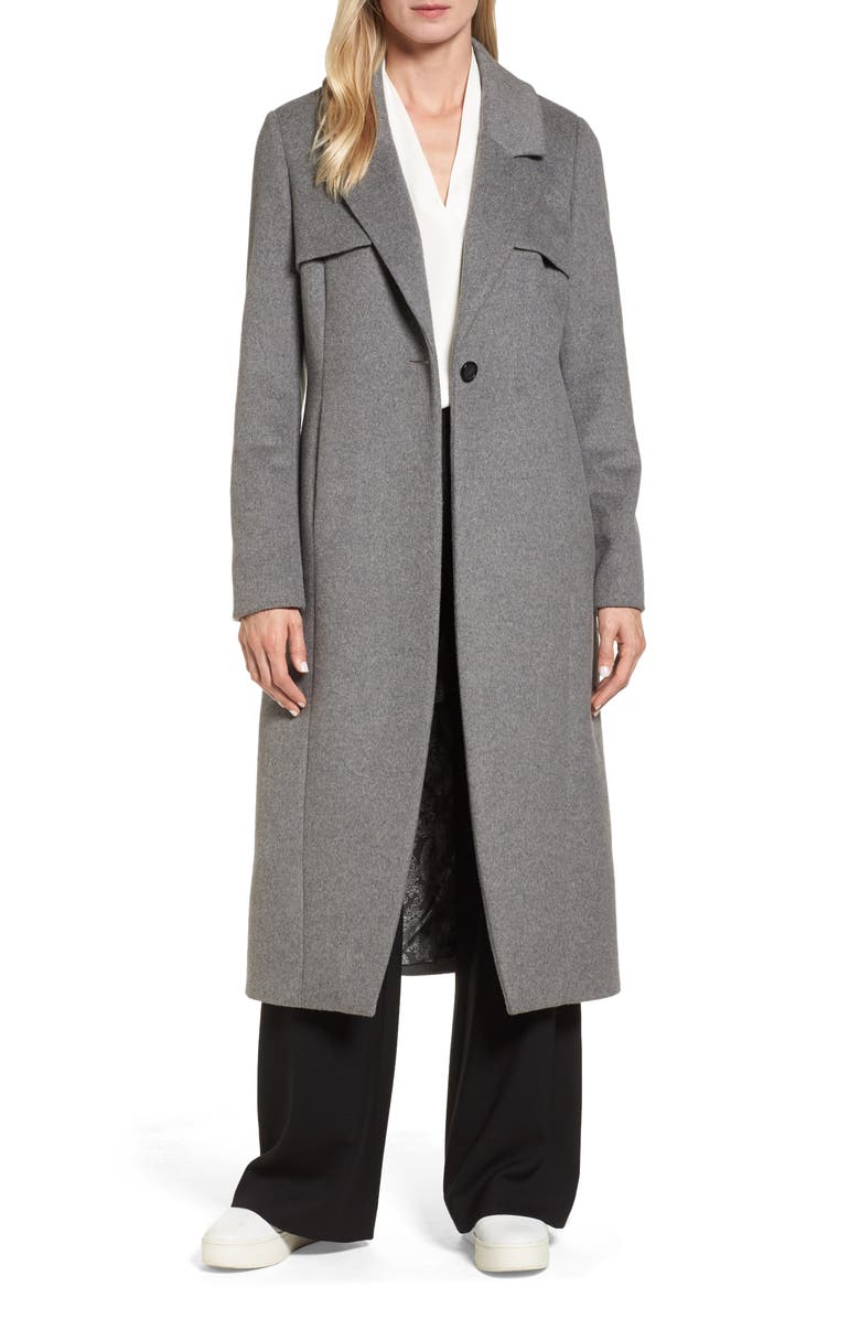 NVLT Long Coat, Main, color, Grey