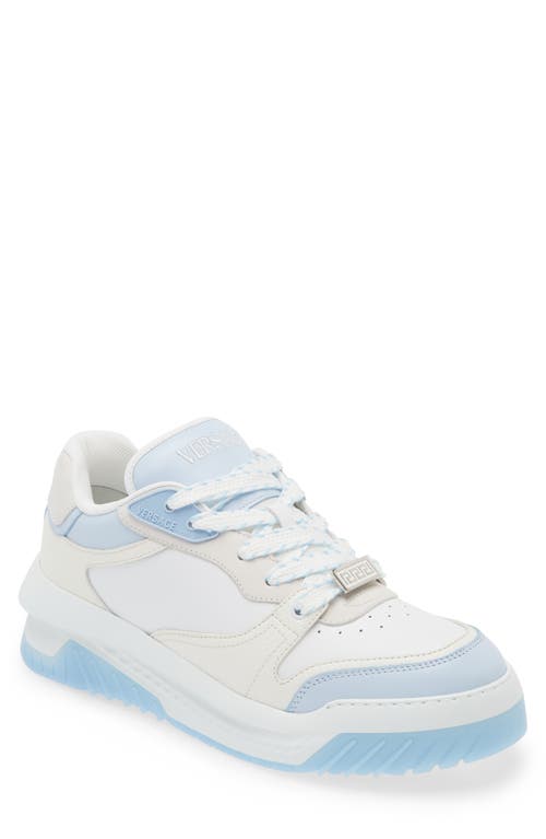 Versace Odissea Sneaker In Blue Hydrangea White