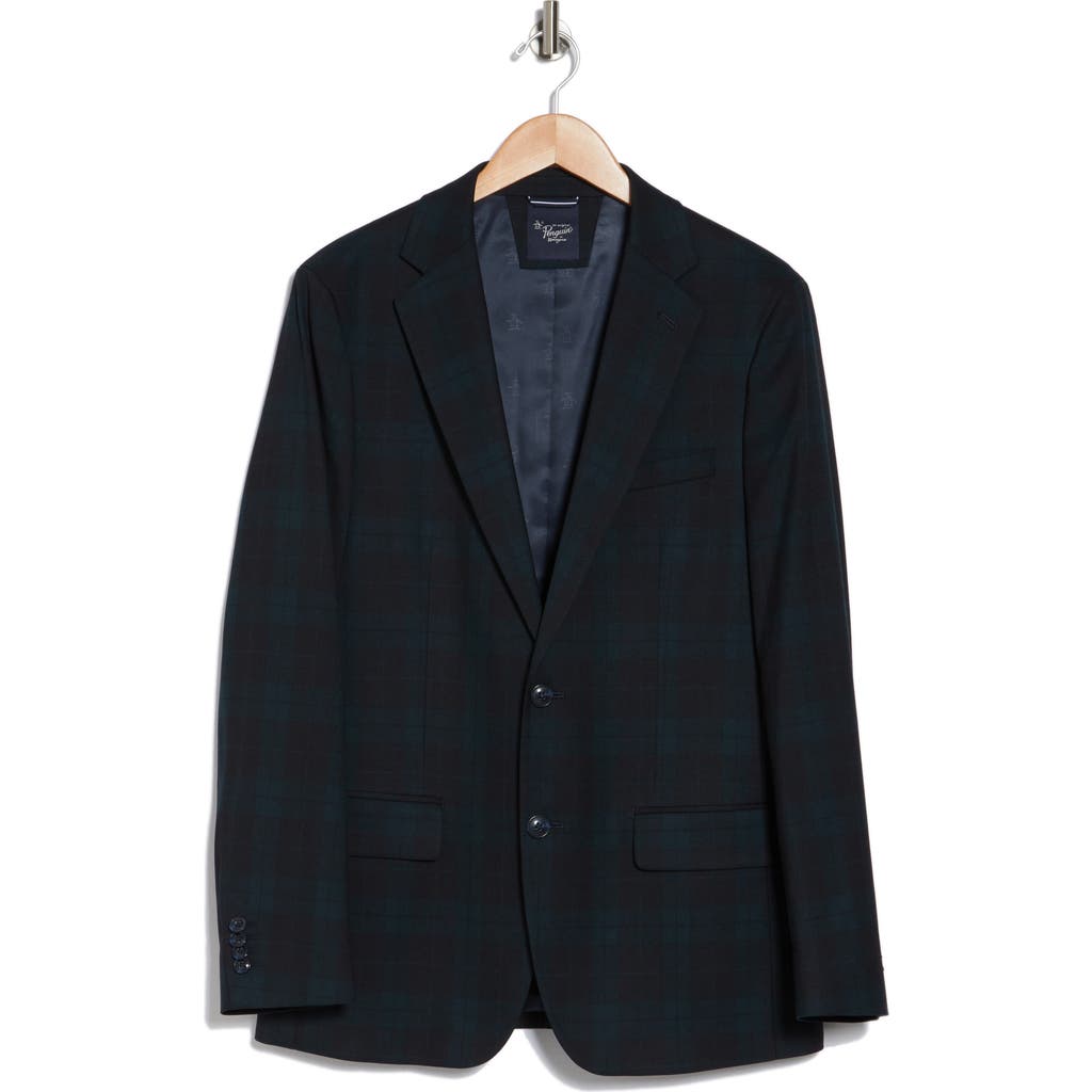 Original Penguin Pico Sport Coat In Navy/green