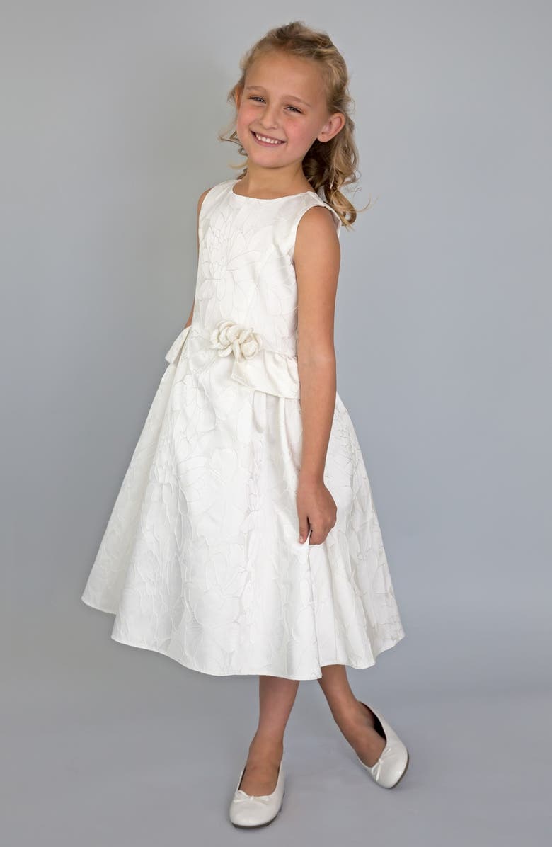 Us Angels Peplum Brocade Dress (Toddler Girls, Little Girls & Big Girls ...