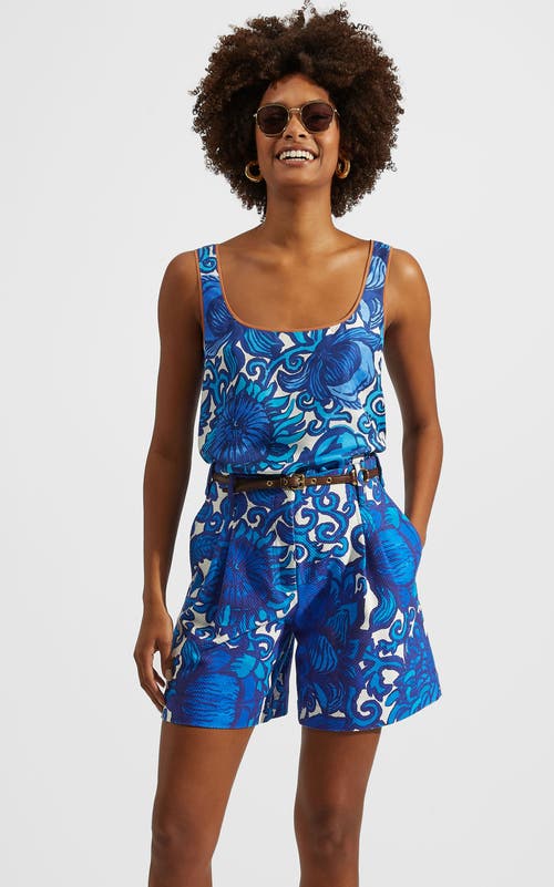 La Doublej Twirl Top Anemone Blue In Anemone Blue