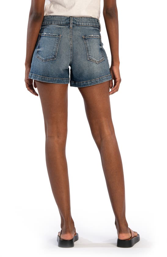 Kut From The Kloth Jane Welt Pocket High Waist Denim Shorts In Defiantly