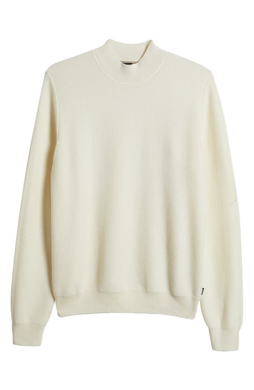 Hugo Boss Boss Derano Virgin Wool Blend Sweater In Open White