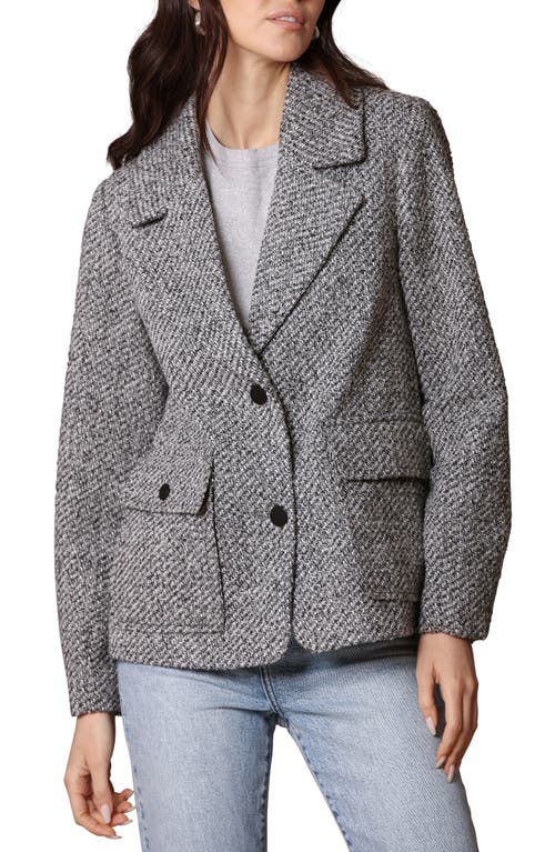 Avec Les Filles Cocoon Relaxed Fit Tweed Blazer in Salt/Pepper