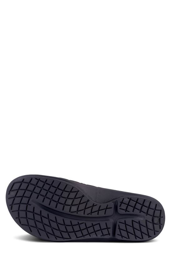Shop Oofos Ooahh Sport Flex Slide Sandal In Matte Black