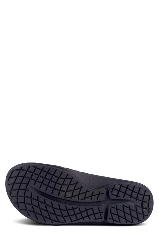 Oofos Gender Inclusive Ooahh Sport Flex Slide Sandal In Matte Black