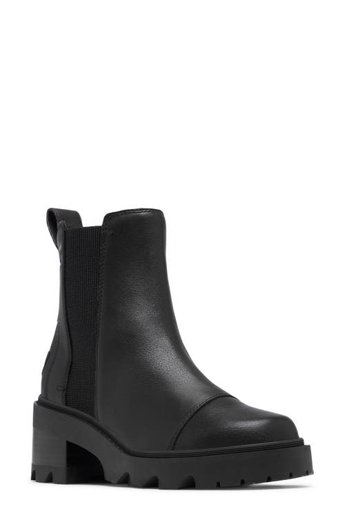 Sorel Joan Now Waterproof Chelsea Boot In Black/black