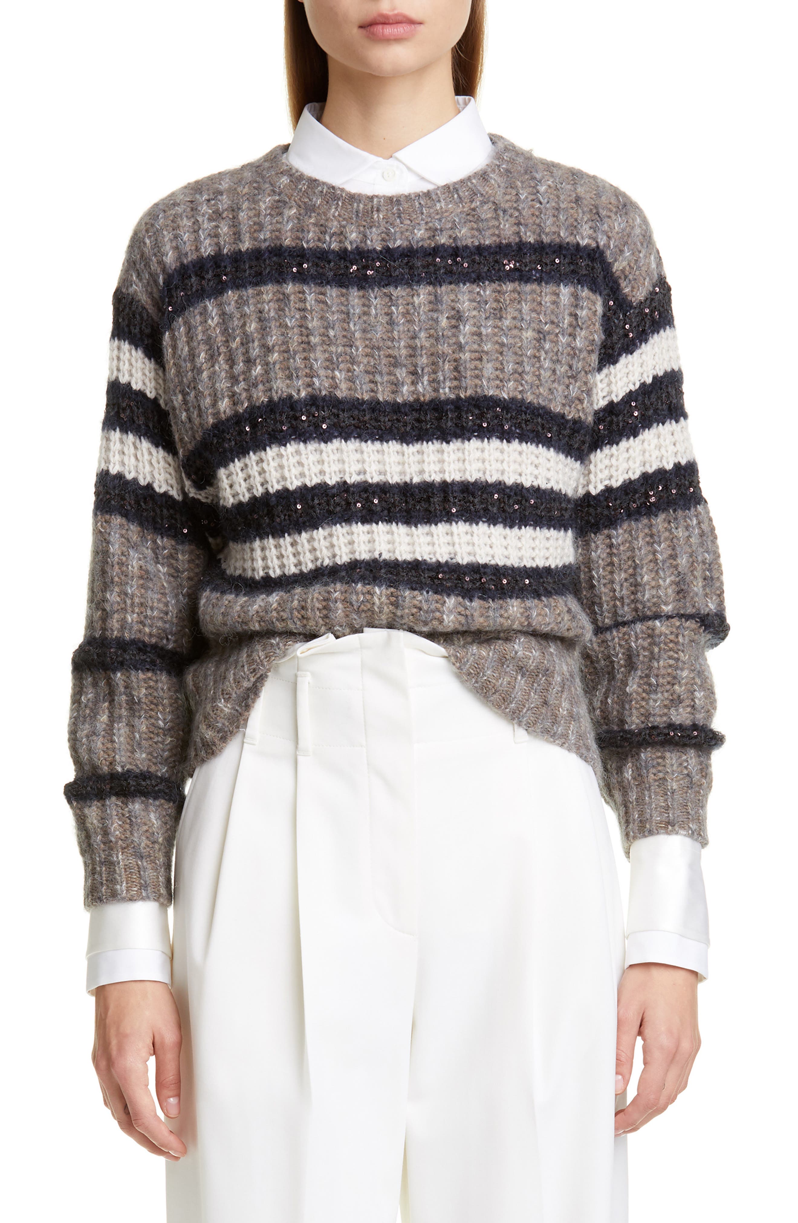 brunello cucinelli sequin sweater