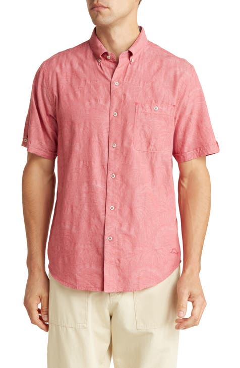 Desert Fronds Short Sleeve Button-Down Shirt