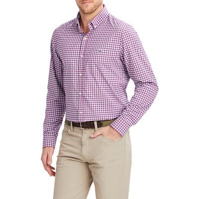 Vineyard Vines Tucker Slim Fit Plaid Button-Down Performance Shirt, Red