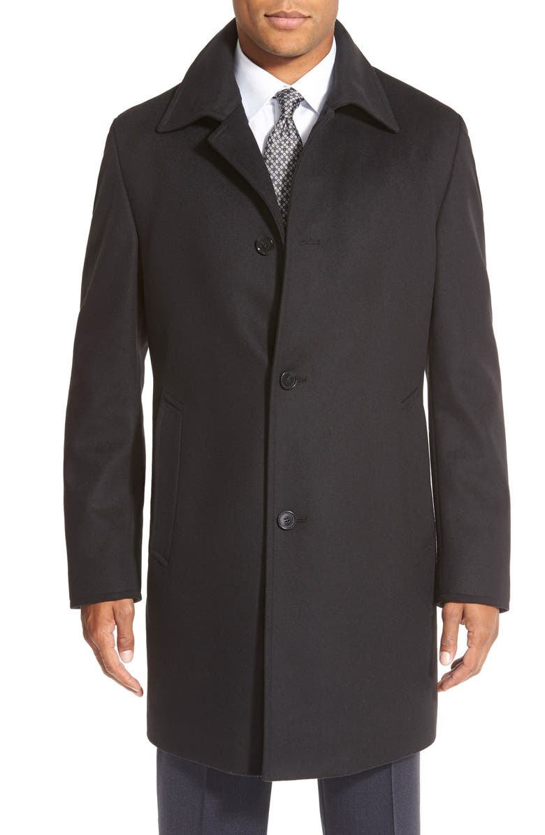 BOSS 'Task' Trim Fit Wool & Cashmere Overcoat | Nordstrom