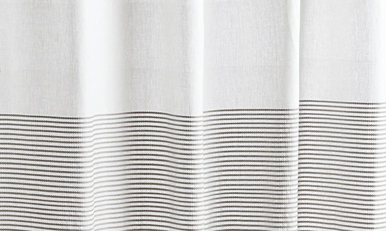 Peri Home Panama Stripe Shower Curtain In Grey