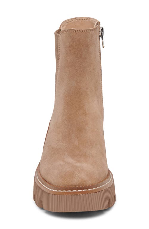 Shop Dolce Vita Emmet H2o Waterproof Platform Bootie In Mushroom Suede H2o