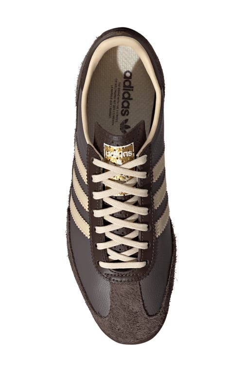 Shop Adidas Originals Adidas Sl 72 Sneaker In Charcoal/crystal Sand/brown