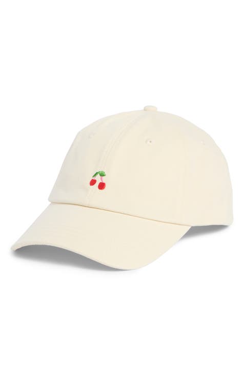 Embroidered Cherry Baseball Cap