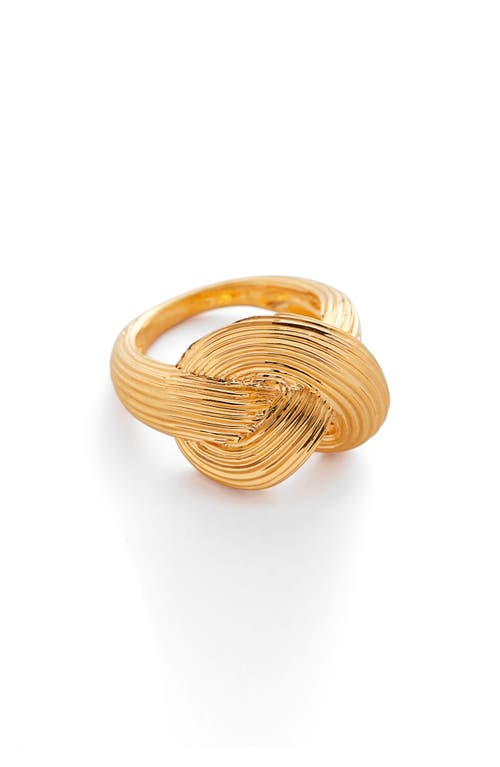 Monica Vinader Groove Chunky Knot Ring in Gp at Nordstrom, Size 6.5