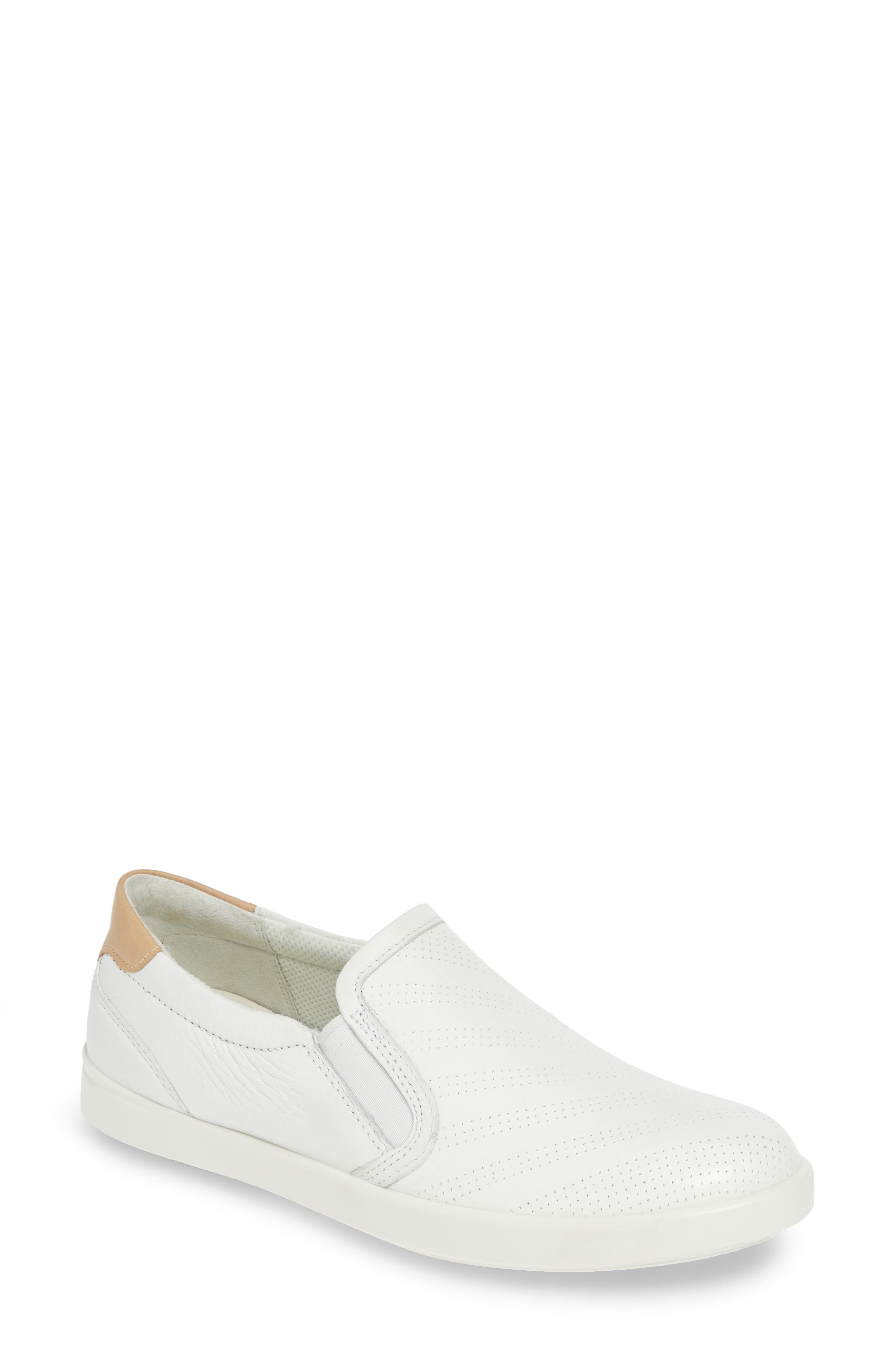 Ecco Leisure Slip-On Sneaker, White