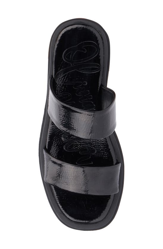 Olivia Miller Tempting Platform Slide Sandal In Black