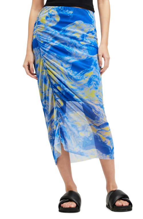AllSaints Nora Inspiral Midi Skirt Electric Blue at Nordstrom, Us