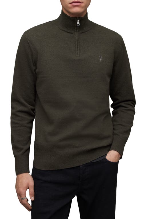 AllSaints Kilburn Half Zip Wool Blend Pullover at Nordstrom,