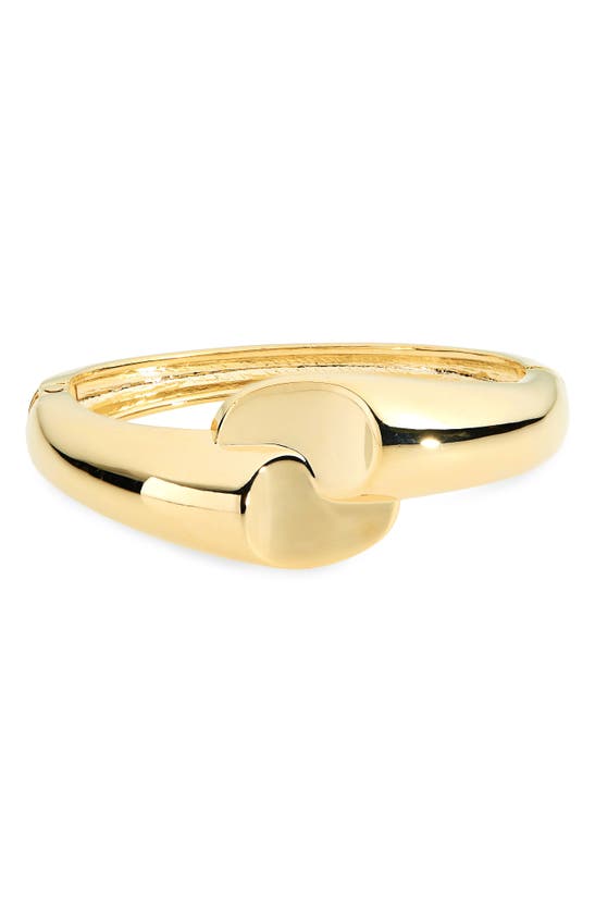 Shop Nordstrom Polished Overlap Hinge Bracelet In Gold