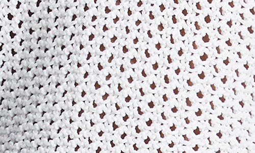 Shop Vince Open Stitch Organic Cotton Sweater Tank In Optic White