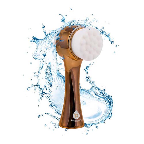 Pursonic Dual Sided Facial Cleansing Brush In Rose Gold