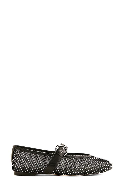 Shop Reformation Bethany Mary Jane Ballet Flat In Rhinestone Sparkle Mesh