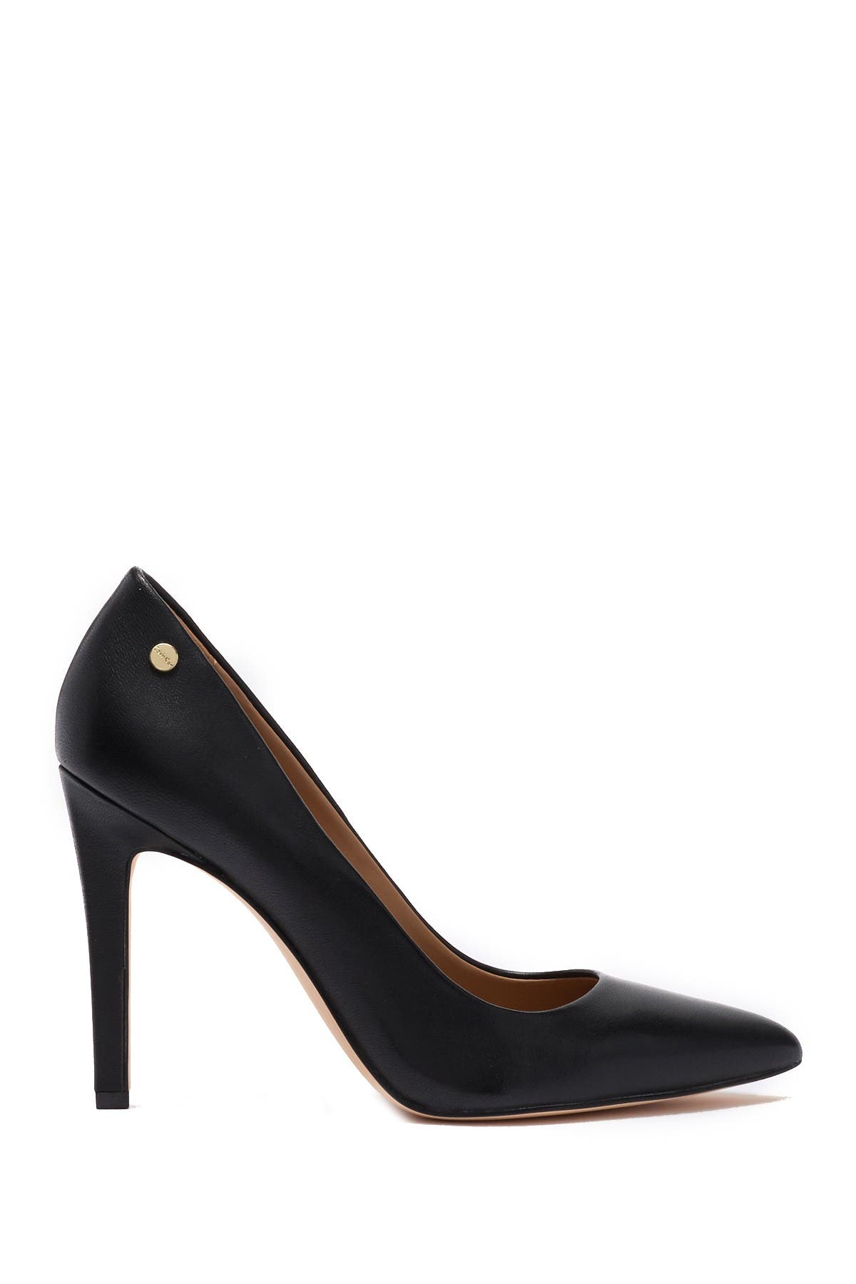 calvin klein brady leather pointed toe pump