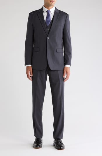 Braveman Classic Fit 3-piece Suit In Charcoal