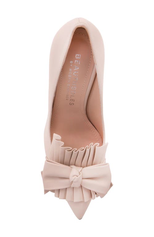 Shop Beautiisoles Olga Pointed Toe Pump In Beige