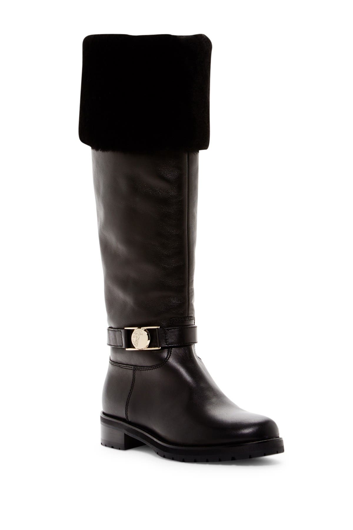 versace fur boots