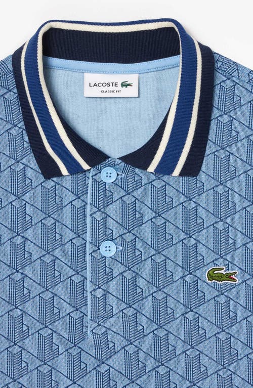 Lacoste Men's Classic Fit Monogram Polo - Xl - 6 In Rill/globe