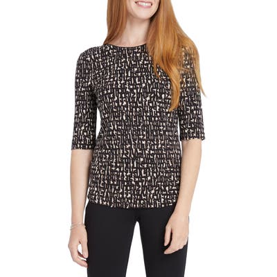 Nic+Zoe Letterpress Top, Black
