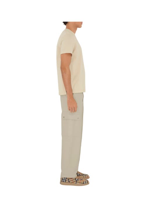 Burberry Beige Cotton T-shirt In Nutmeg