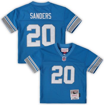 Men's Mitchell & Ness Barry Sanders White Detroit Lions Big & Tall