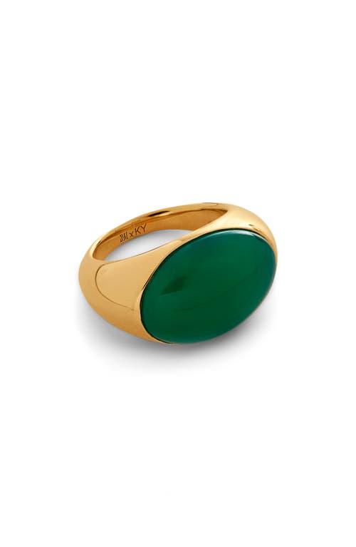 Monica Vinader x Kate Young Onyx Dome Ring 18Ct Metallic Gold at Nordstrom,