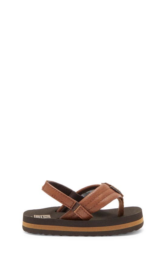 Shop Reef Kids' Little Ahi Flip Flop In Brown