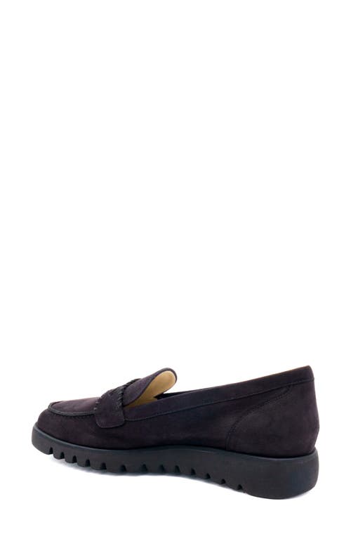 Amalfi By Rangoni Eolo Platform Penny Loafer In Black Long Beach