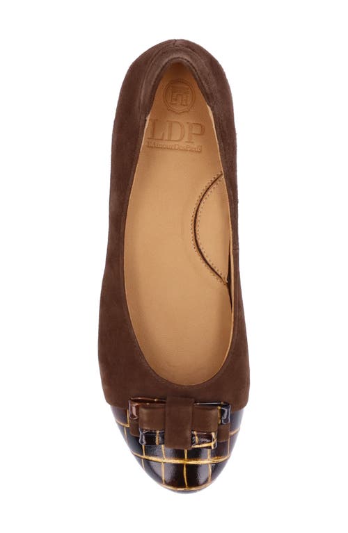 L'amour Des Pieds Farida Cap Toe Pump In Chocolate