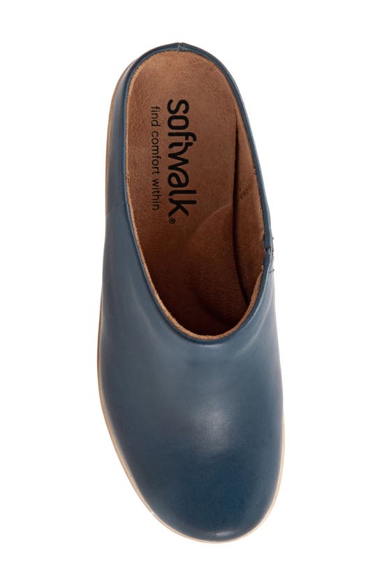 Softwalk Madison Clog In Navy Leather