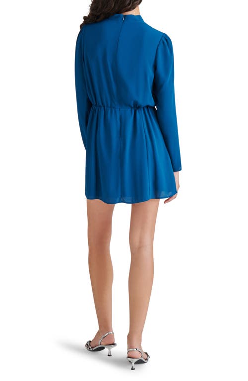 Steve Madden Hope Long Sleeve Minidress In Cadet Blue