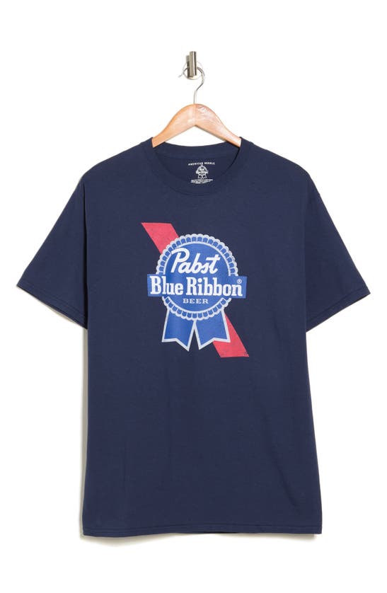 American Needle Pabst Graphic T-shirt In Navy