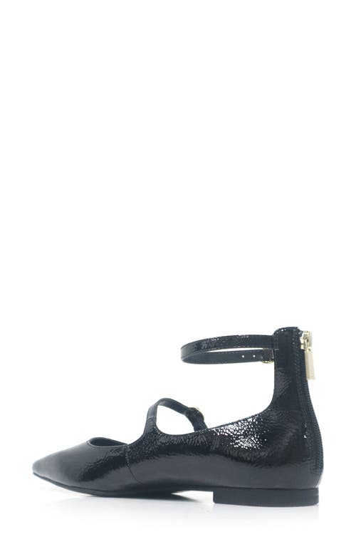 Shop Kenneth Cole Nolita Ankle Strap Mary Jane Flat In Black Patent