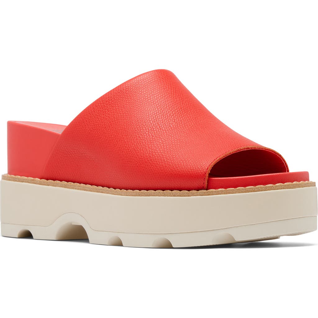 Sorel Joanie Iv Slide Wedge Sandal In Red
