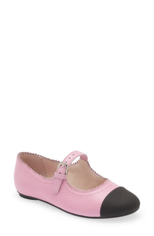 Bloch Cassiopeia Ballerina Mary Jane Flat in Rose Pink/Black