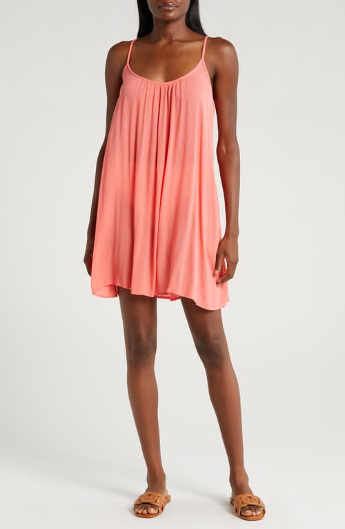 Cover-Up Slipdress in Coral